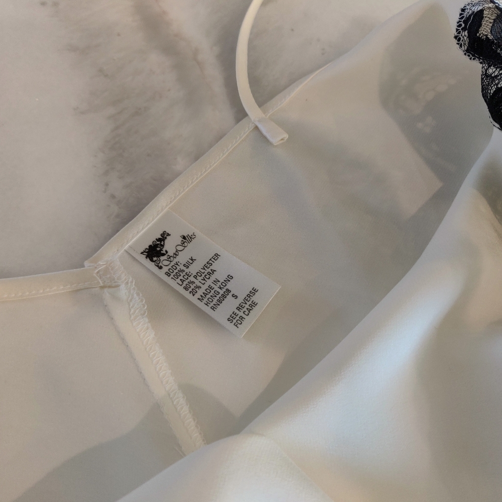 NWT Silk Teddy Bodysuit | Satin White Vintage Sexy Lingerie - Picture 5 of 5